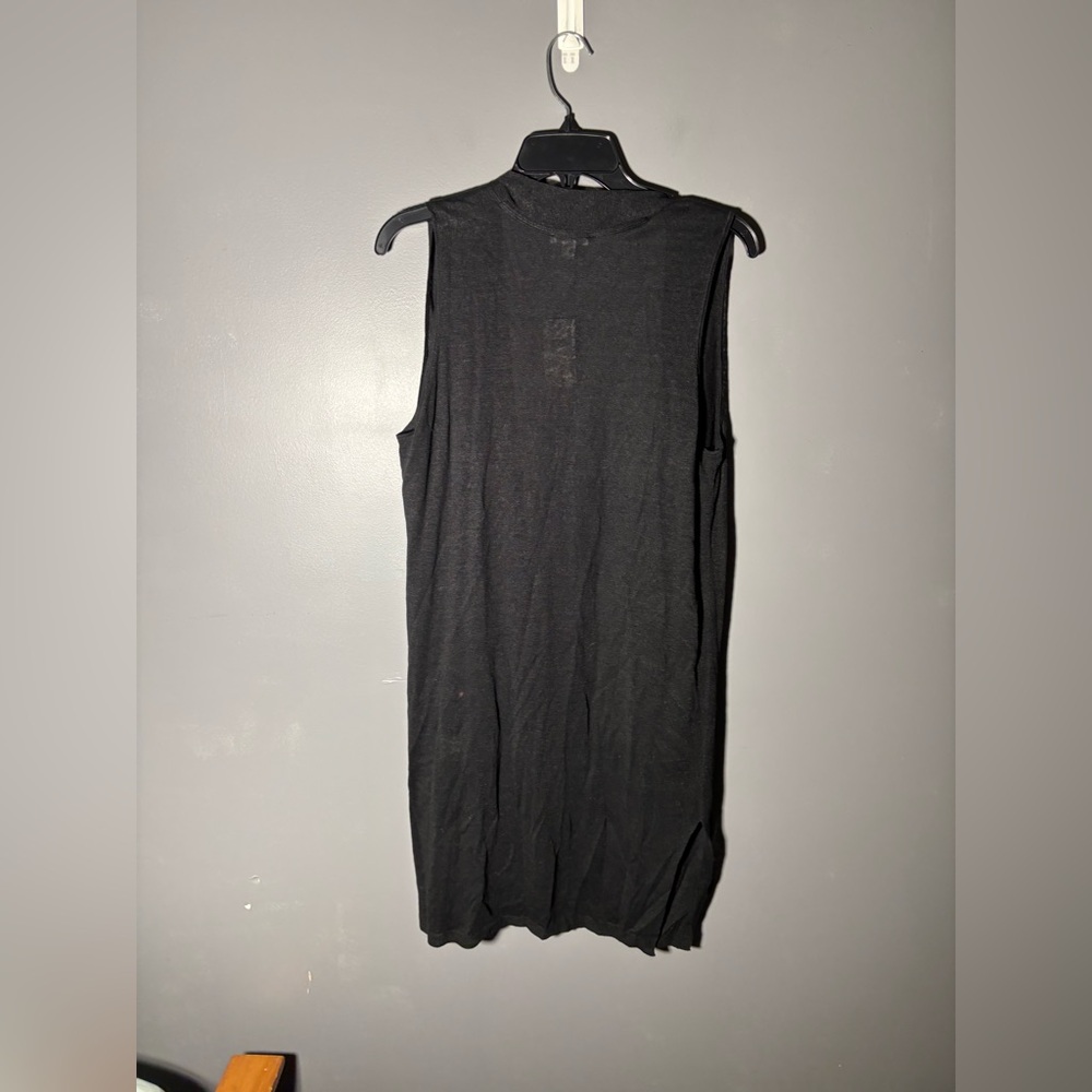 J.Jill Linen Blend Long Sleeveless Cardigan w/ Pockets Womens Size Medium - Picture 2 of 5